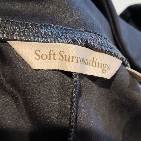 Soft Surroundings Faux Suede Pull On Leggings-Medium-Ankle-Slate Gray-Fall-NWOT - Picture 8 of 9